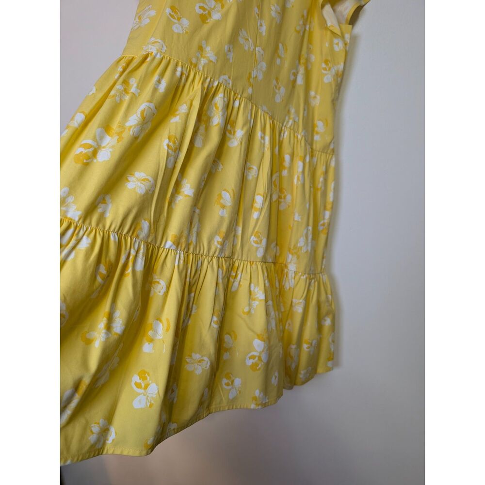 Banana Republic Butter Yellow Floral Mini Dress S Cottagecore Sundress Romantic - Picture 6 of 9